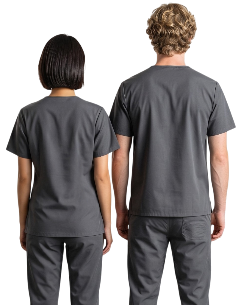 Las Vegas - Grey Unisex Scrub Top