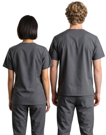 Las Vegas - Grey Unisex Scrub Top
