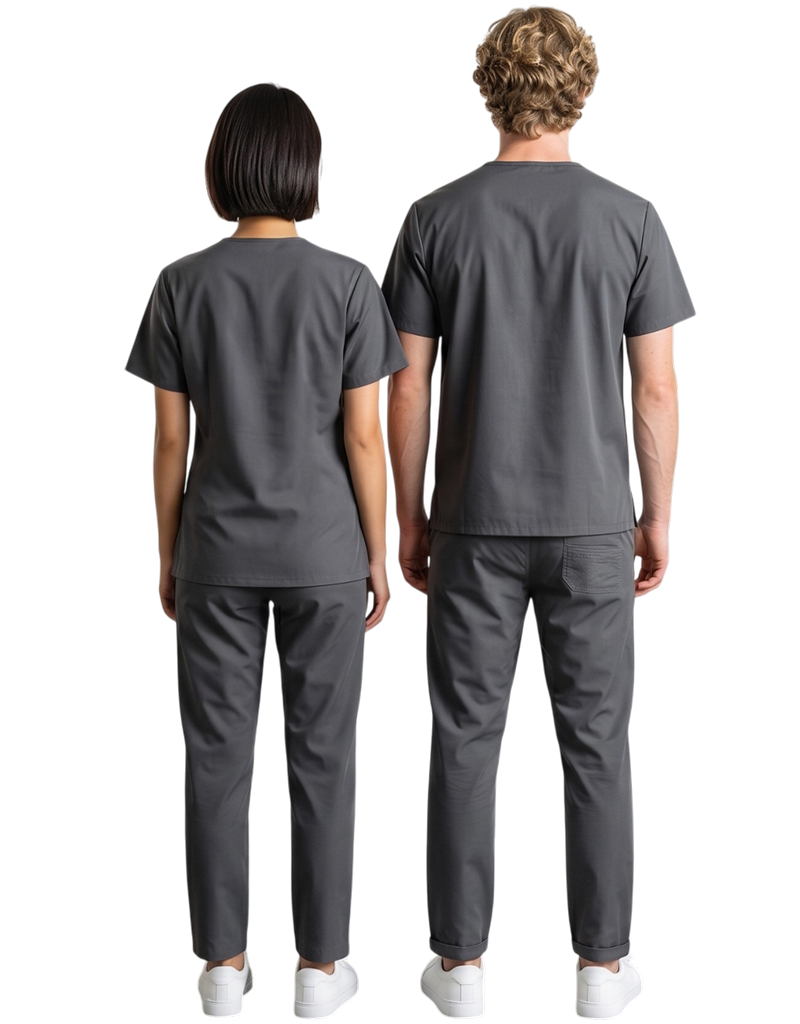 Las Vegas - Grey Unisex Scrub Top
