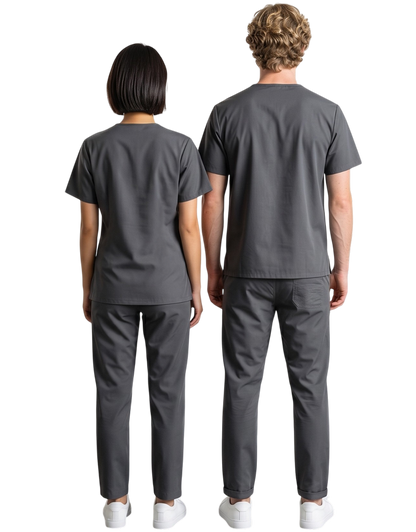 Las Vegas - Grey Unisex Scrub Top