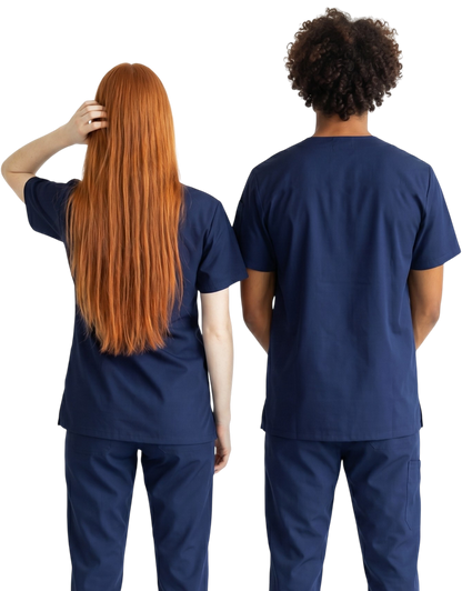 Apres Scrubs - Navy Blue Unisex Scrub Top