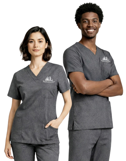 MCC Faculty Grey Unisex Scrub Top