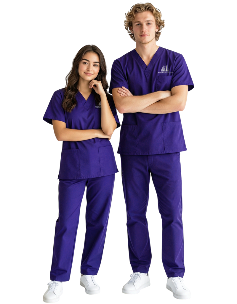 MCC Purple Unisex Scrub Top - Admin