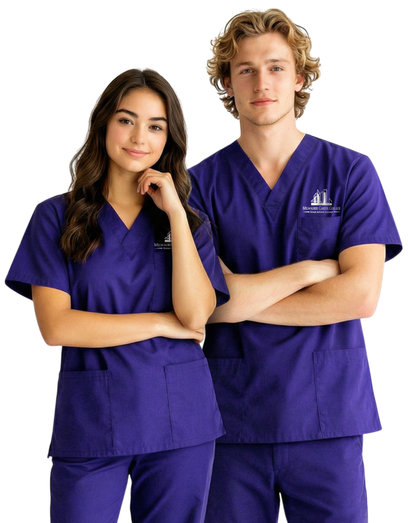 MCC Purple Unisex Scrub Top - Admin