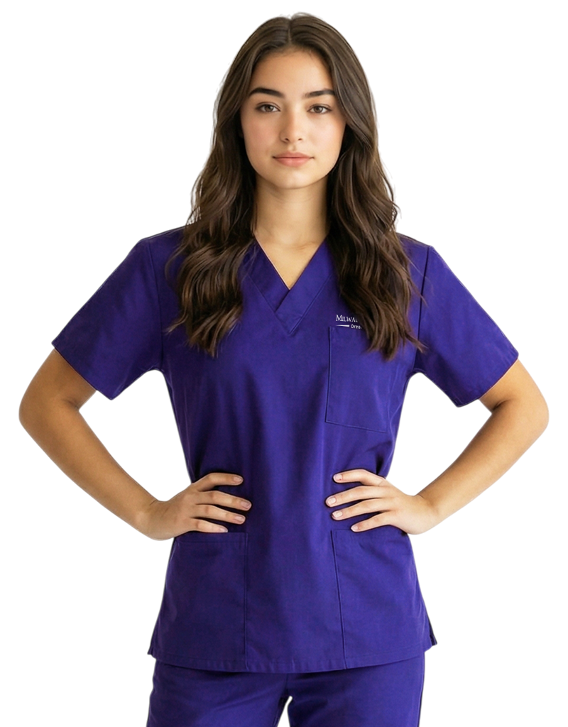 MCC Purple Unisex Scrub Top - Admin