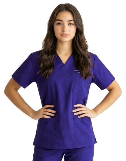 MCC Purple Unisex Scrub Top - Admin