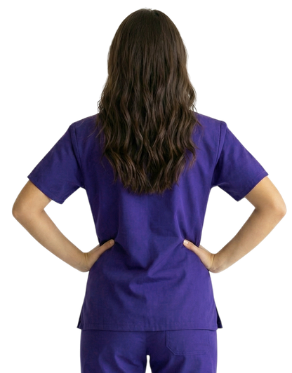 MCC Purple Unisex Scrub Top - Admin