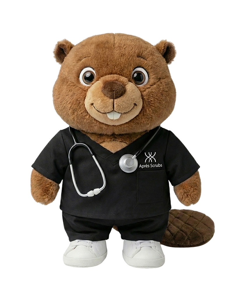 School Mascot Beaver with Logo