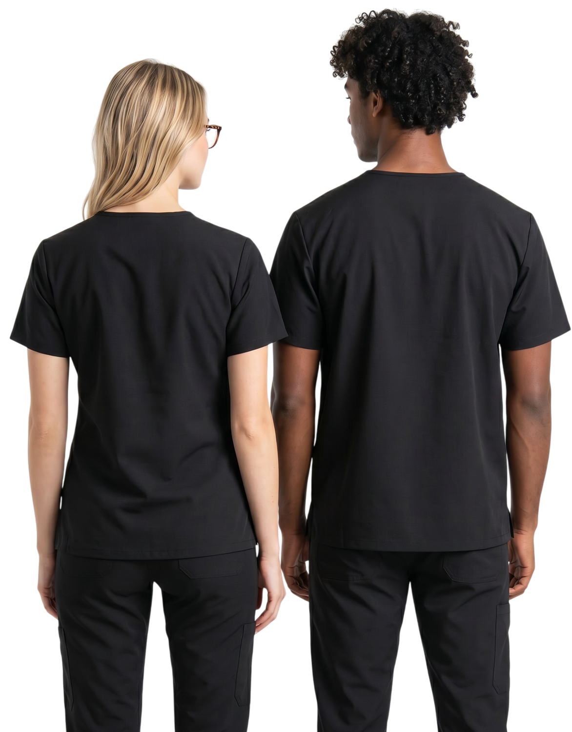 Midwestern Black Unisex Scrub Top - Clinical