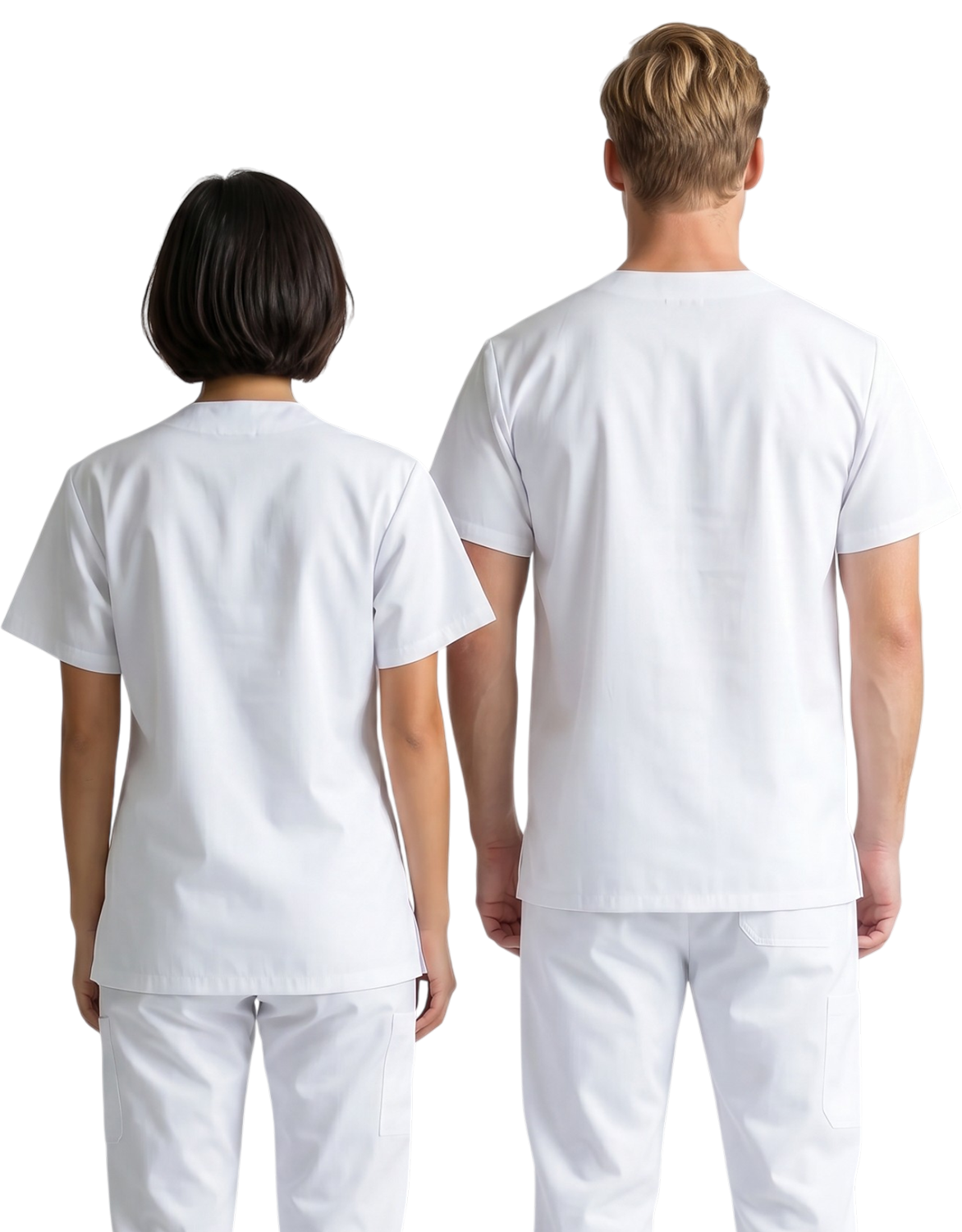 Midwestern White Unisex Scrub Top - Clinical