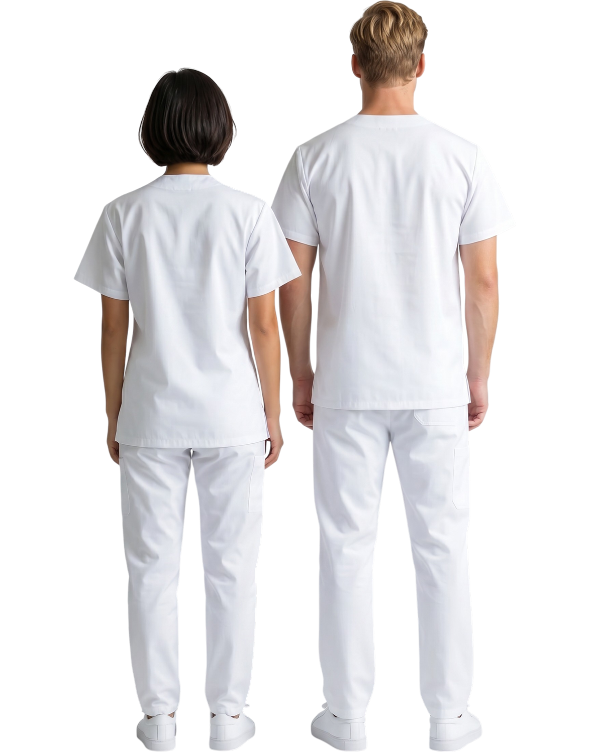 Midwestern White Unisex Scrub Top - Clinical
