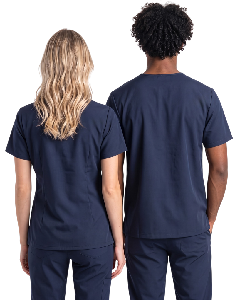 Midwestern Navy Blue Unisex Scrub Top - LPN