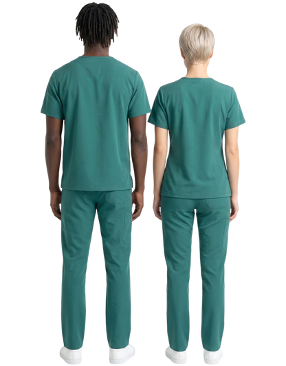 Midwestern Teal Unisex Scrub Top - Clinical