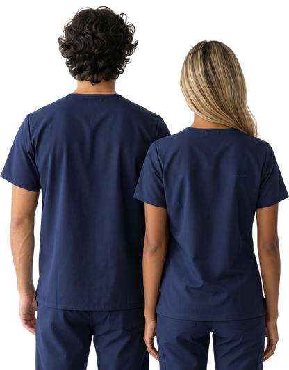 Midwestern - Vintage Navy Blue Unisex Scrub Top
