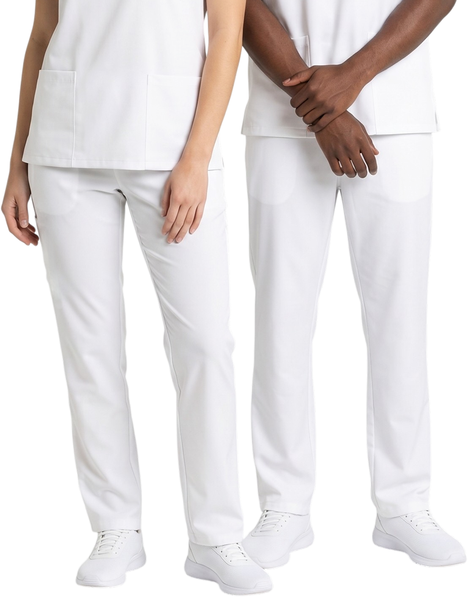 Midwestern White Unisex Scrub Pants