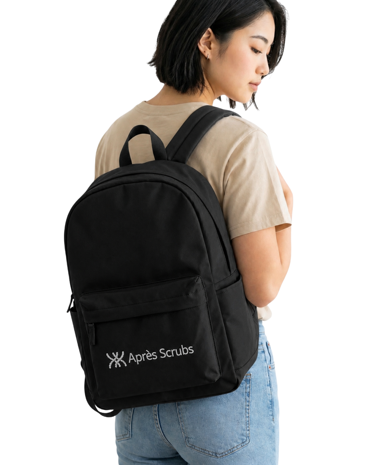 Grey Backpack with Logo