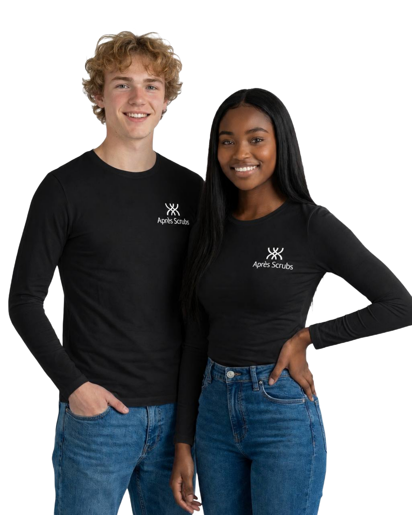 White Unisex Underscrub with Logo