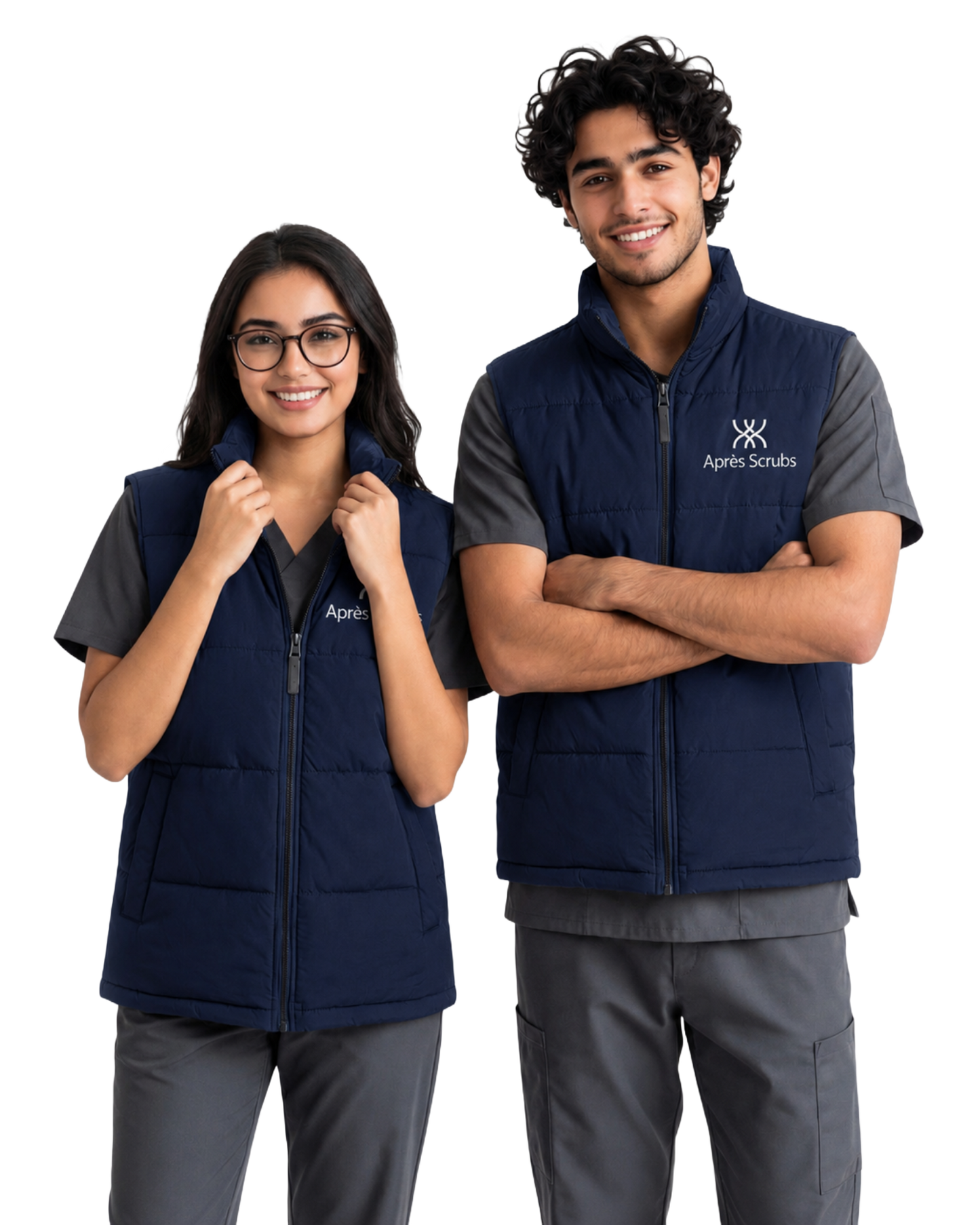 Grey Unisex Polo Vest with Logo