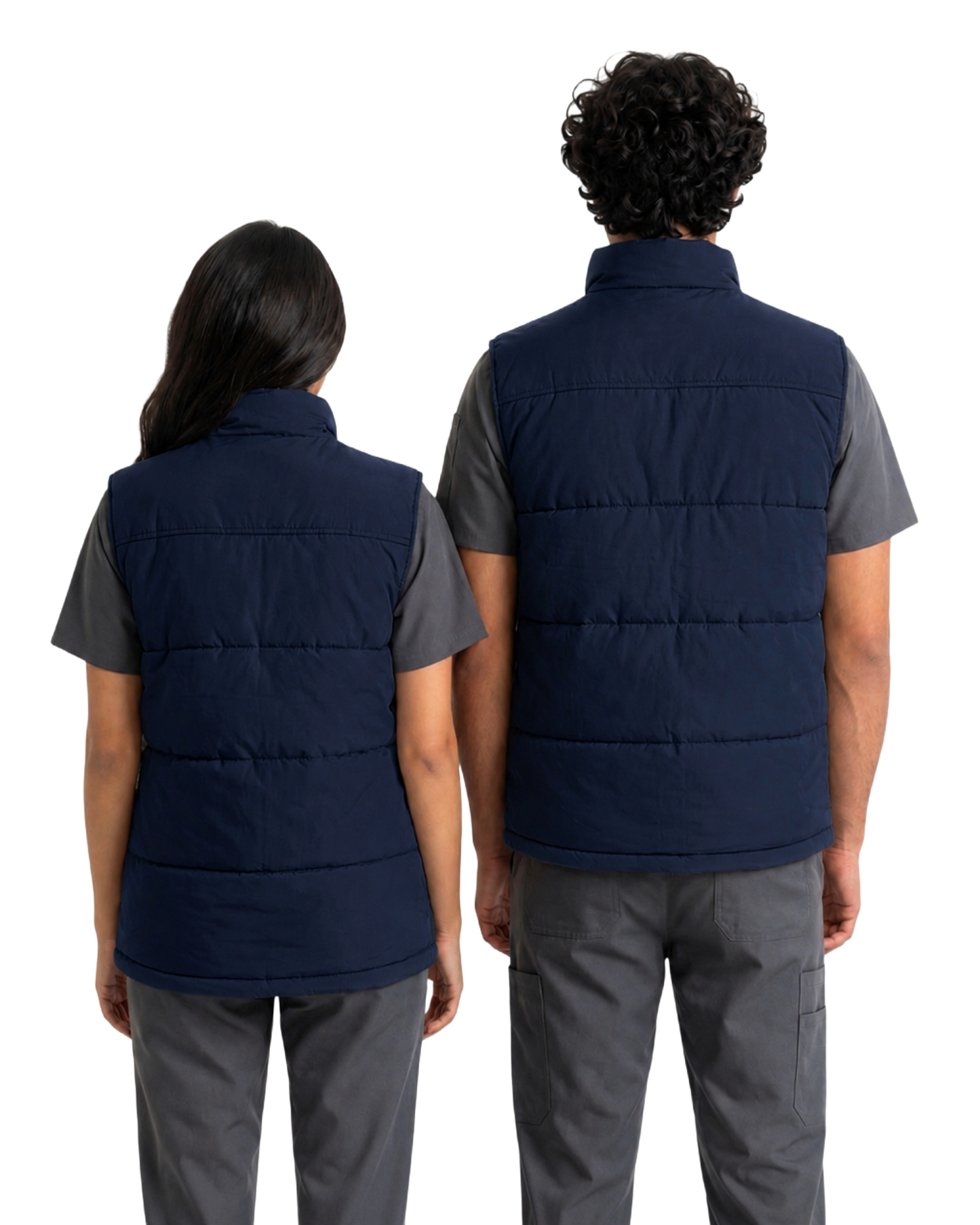 Grey Unisex Polo Vest with Logo