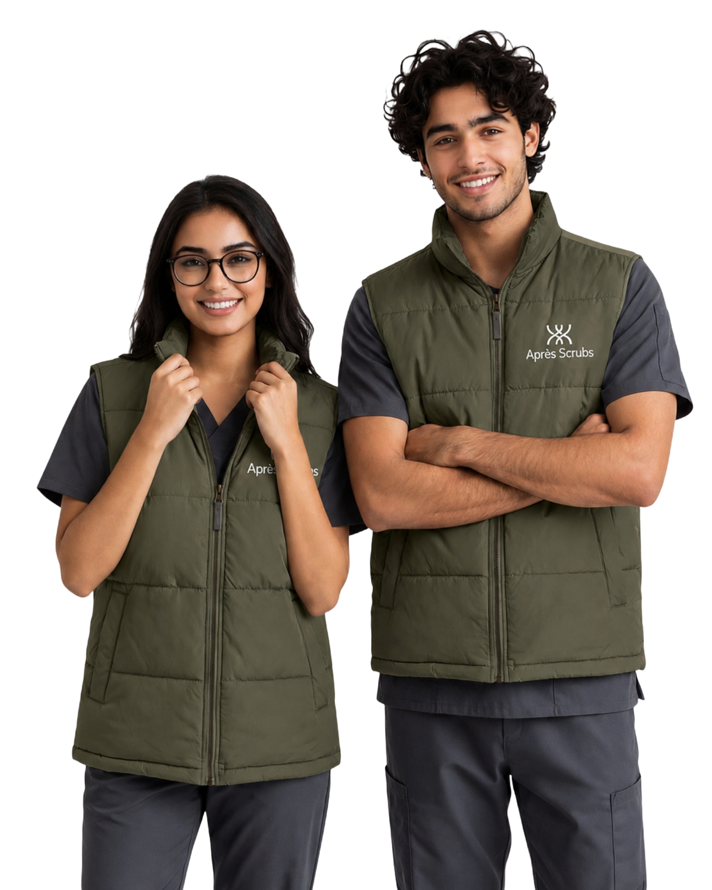 Grey Unisex Polo Vest with Logo