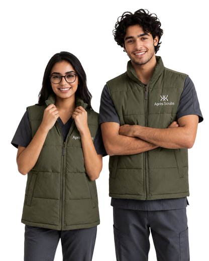 Grey Unisex Polo Vest with Logo