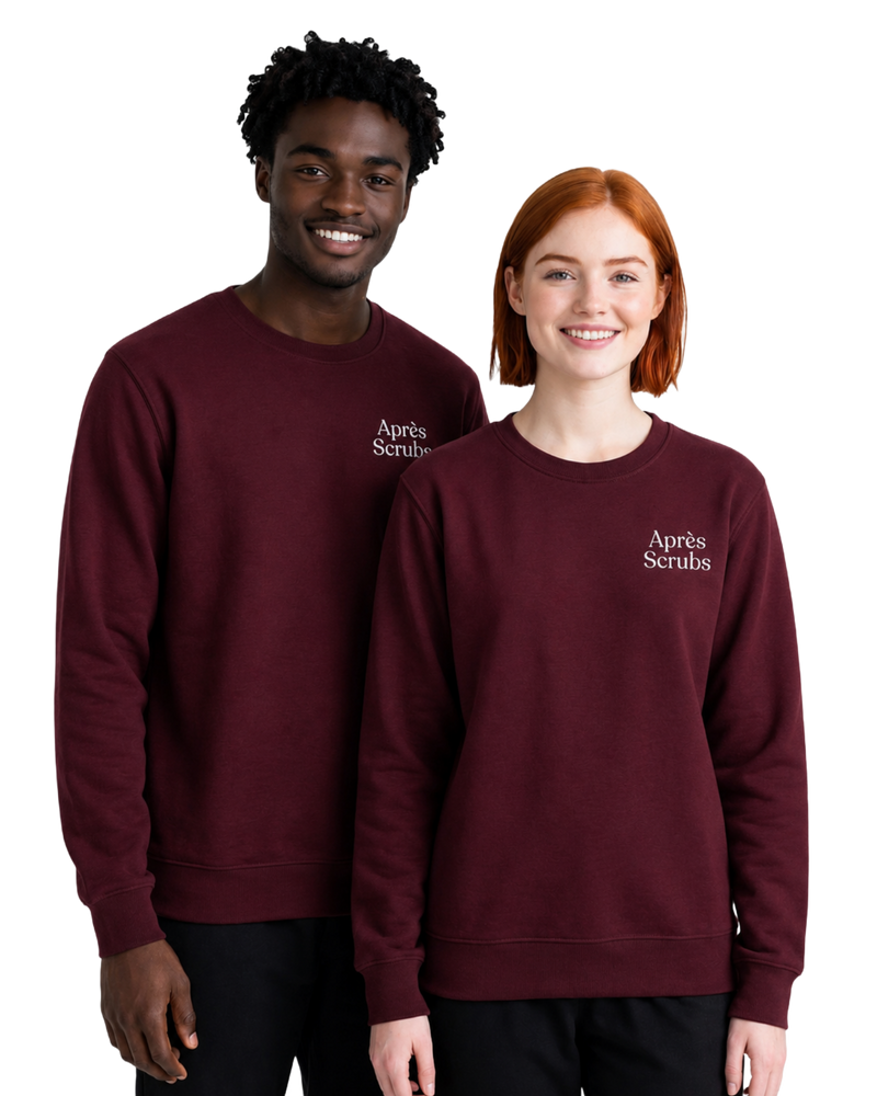 Grey Unisex Crew Neck Sweatshirt with Logo - Bright
