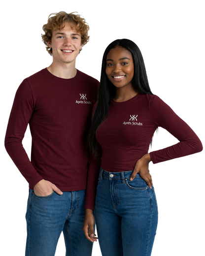 White Unisex Underscrub with Logo