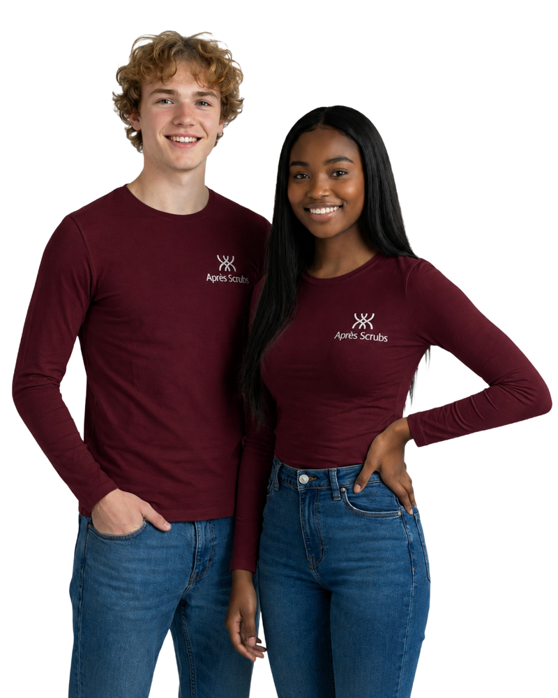 White Unisex Underscrub with Logo - Bright