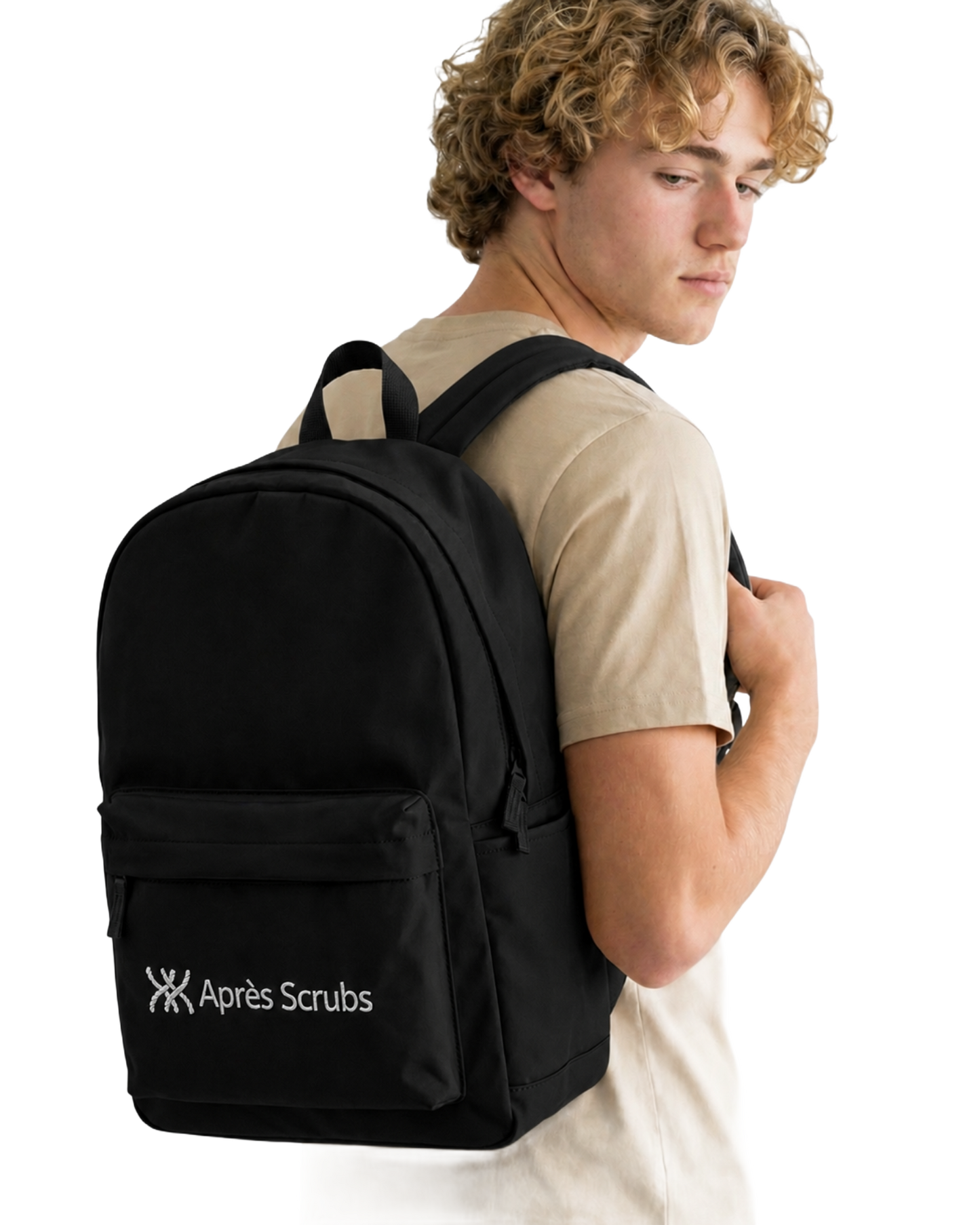 Grey Backpack with Logo