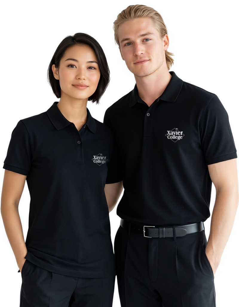 Xavier - Black Unisex Polo