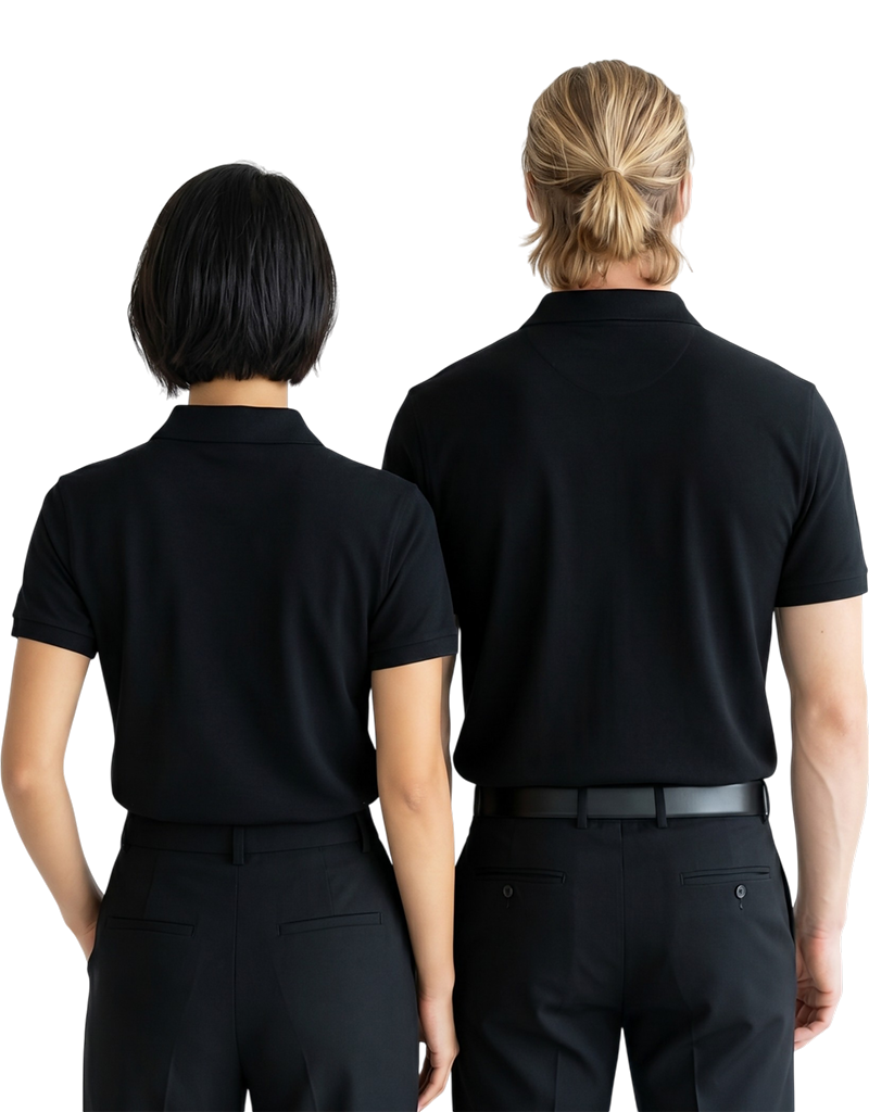 Xavier - Black Unisex Polo