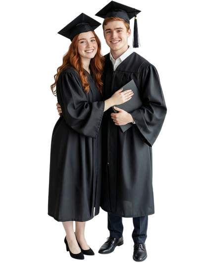Traditional Graduation Cap and Gown