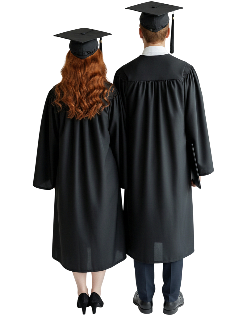 Traditional Graduation Cap and Gown