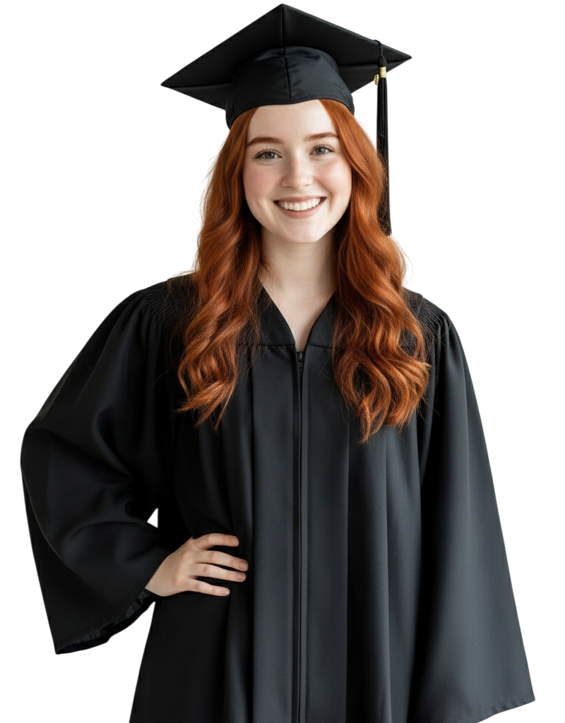 Traditional Graduation Cap and Gown