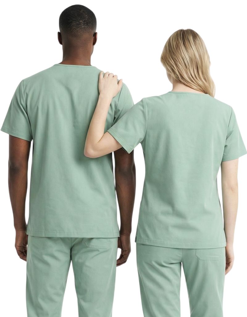Xavier Olive Unisex Scrub Top