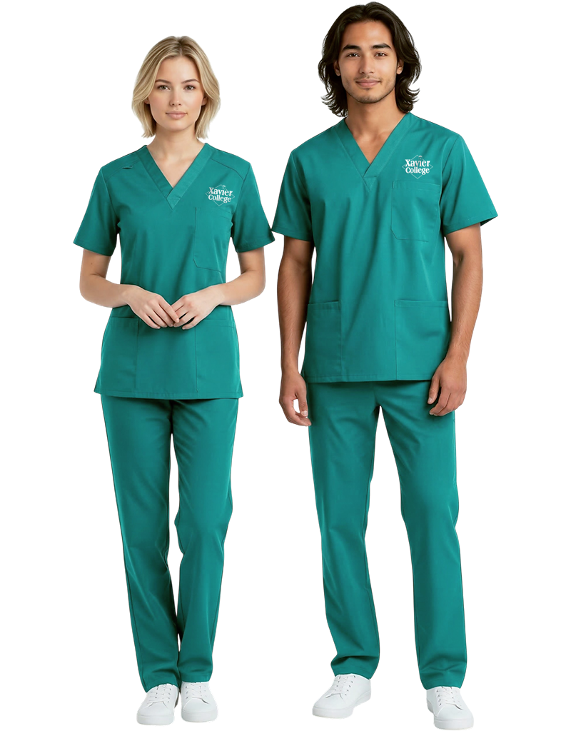 Xavier Teal Unisex Scrub Pants - Student