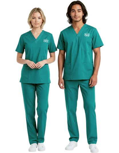 Xavier Teal Unisex Scrub Pants - Student