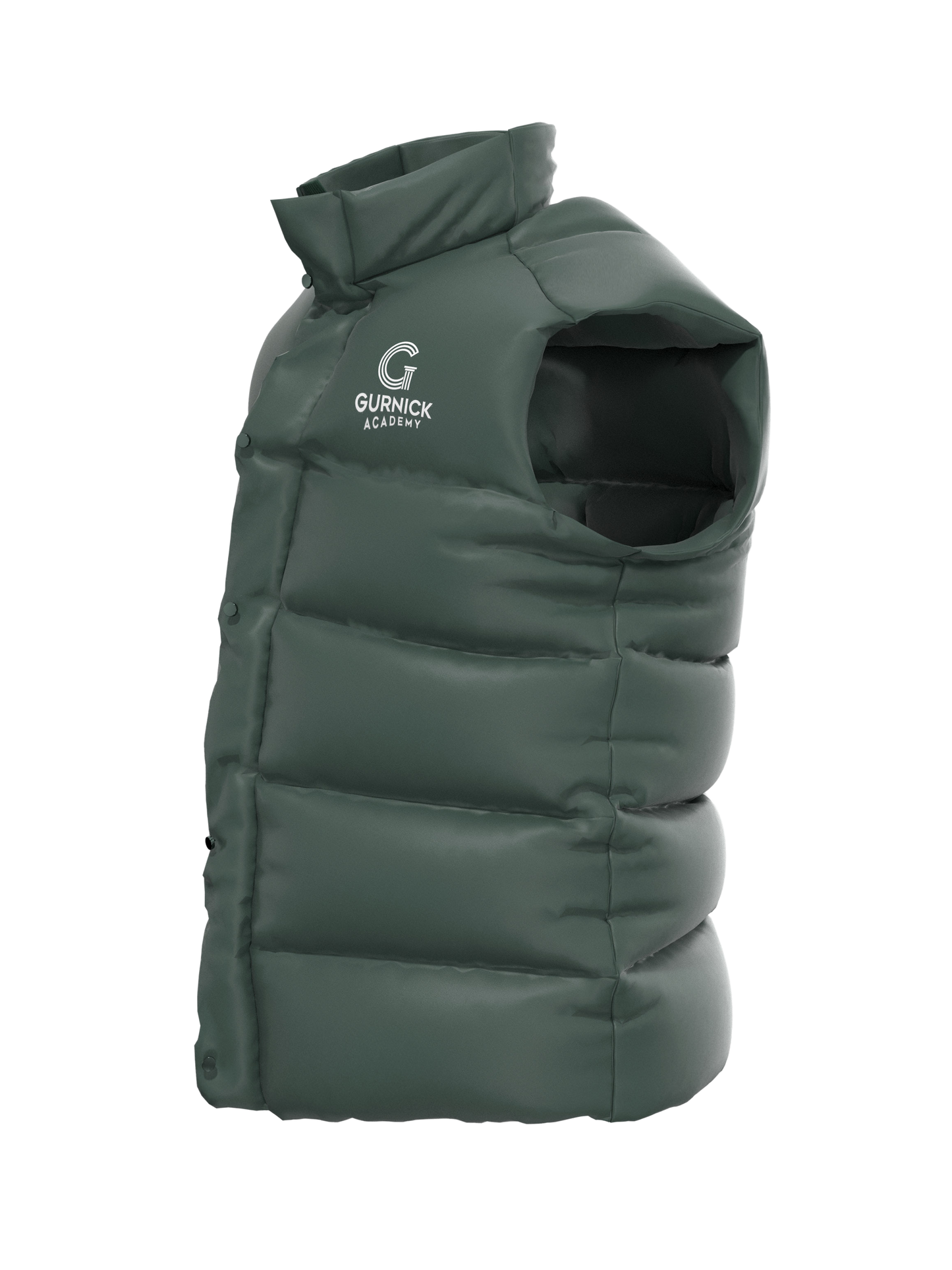 Gurnick Academy Green Puffer Vest - Overlayer