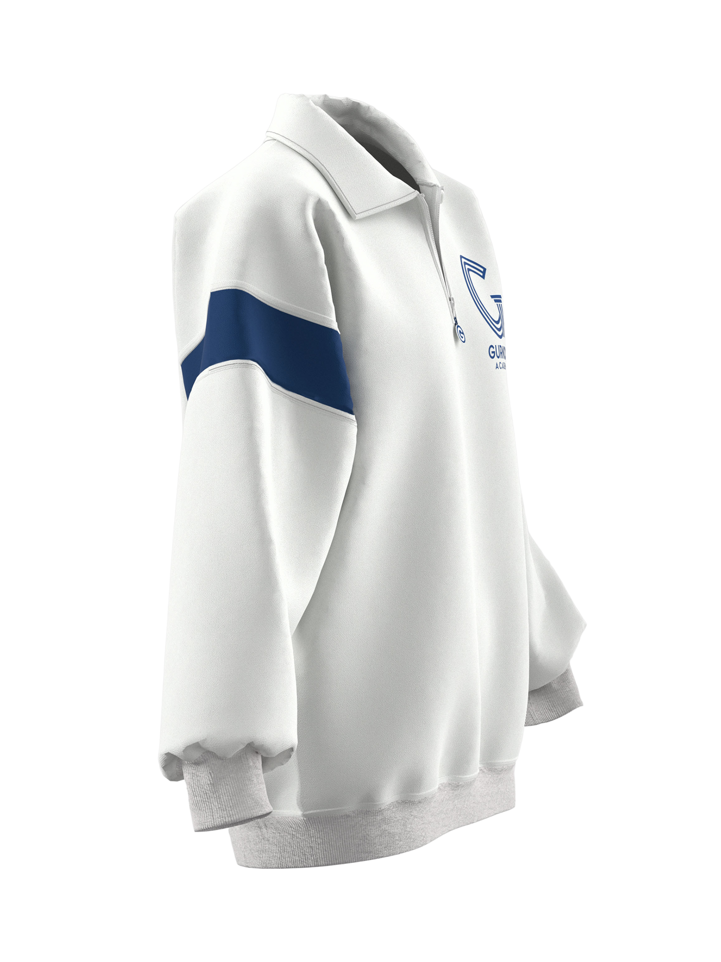 Gurnick Academy White Quarter-Zip w/Apres Scrubs Sweatshirt