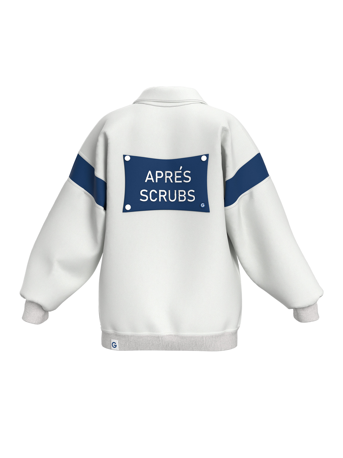 Gurnick Academy White Quarter-Zip w/Apres Scrubs Sweatshirt