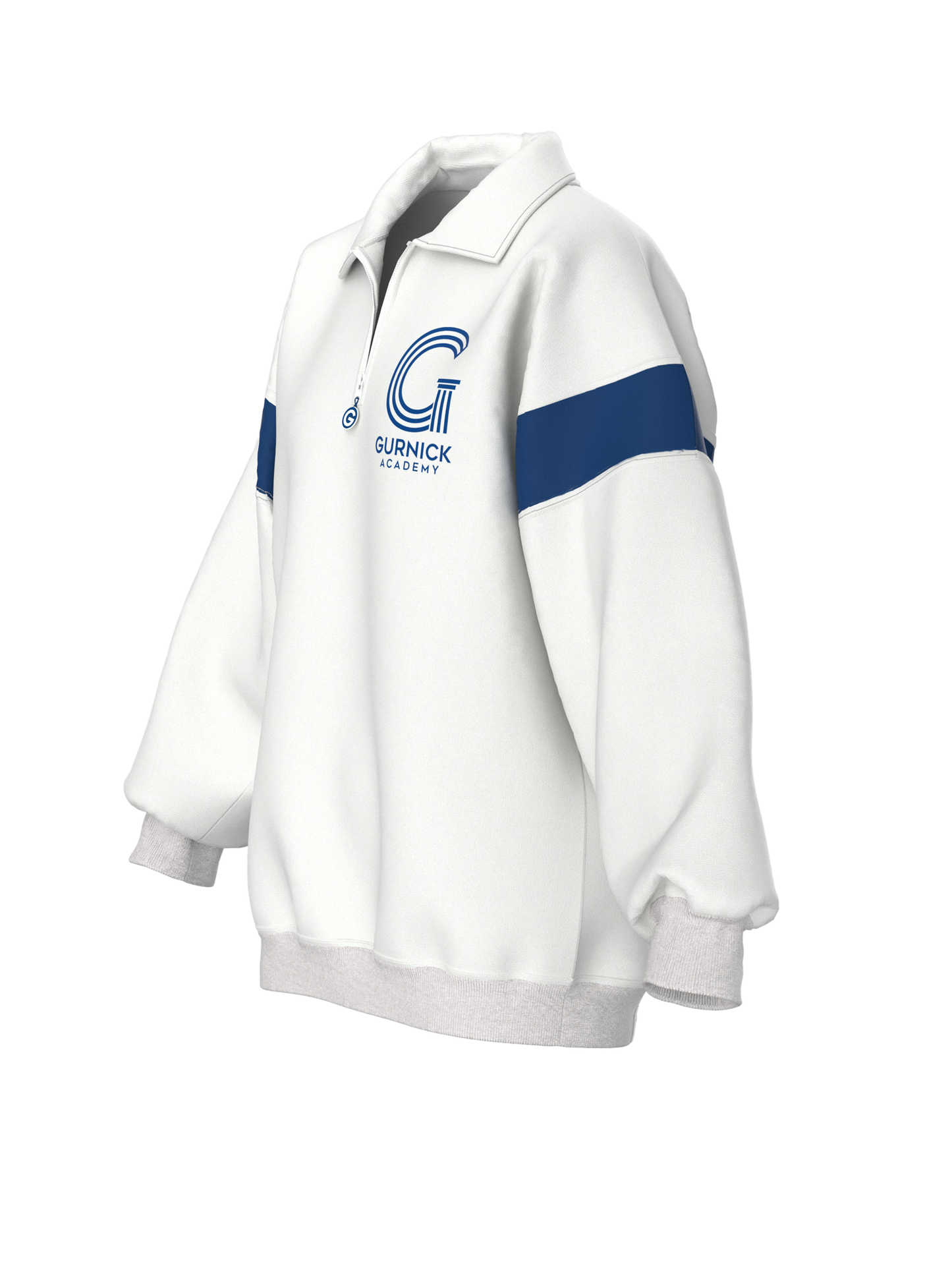 Gurnick Academy White Quarter-Zip w/Apres Scrubs Sweatshirt