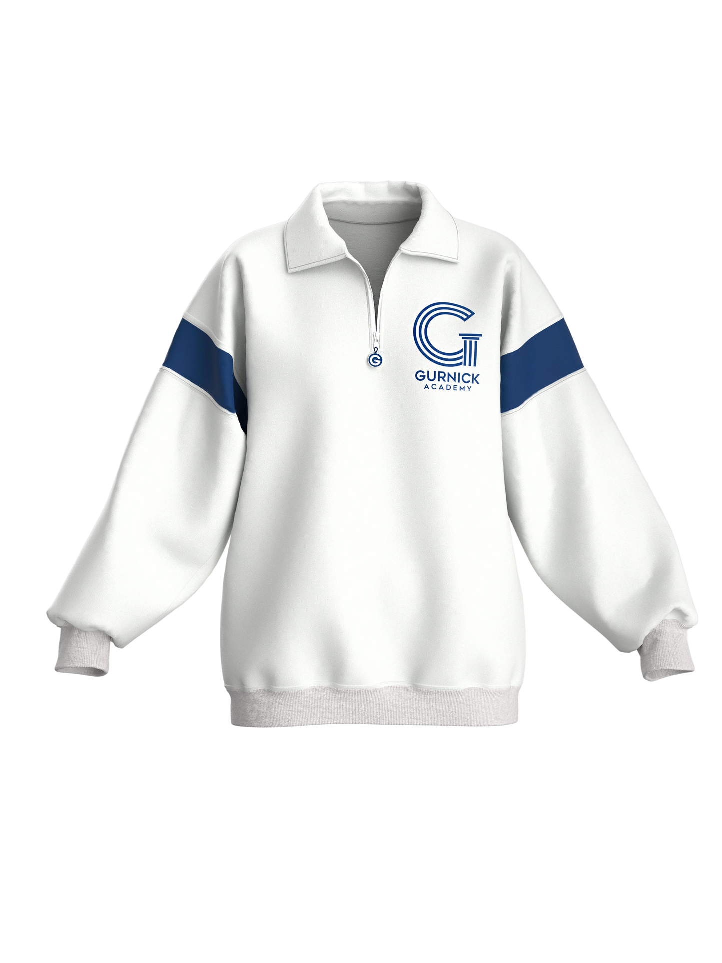 Gurnick Academy White Quarter-Zip w/Apres Scrubs Sweatshirt