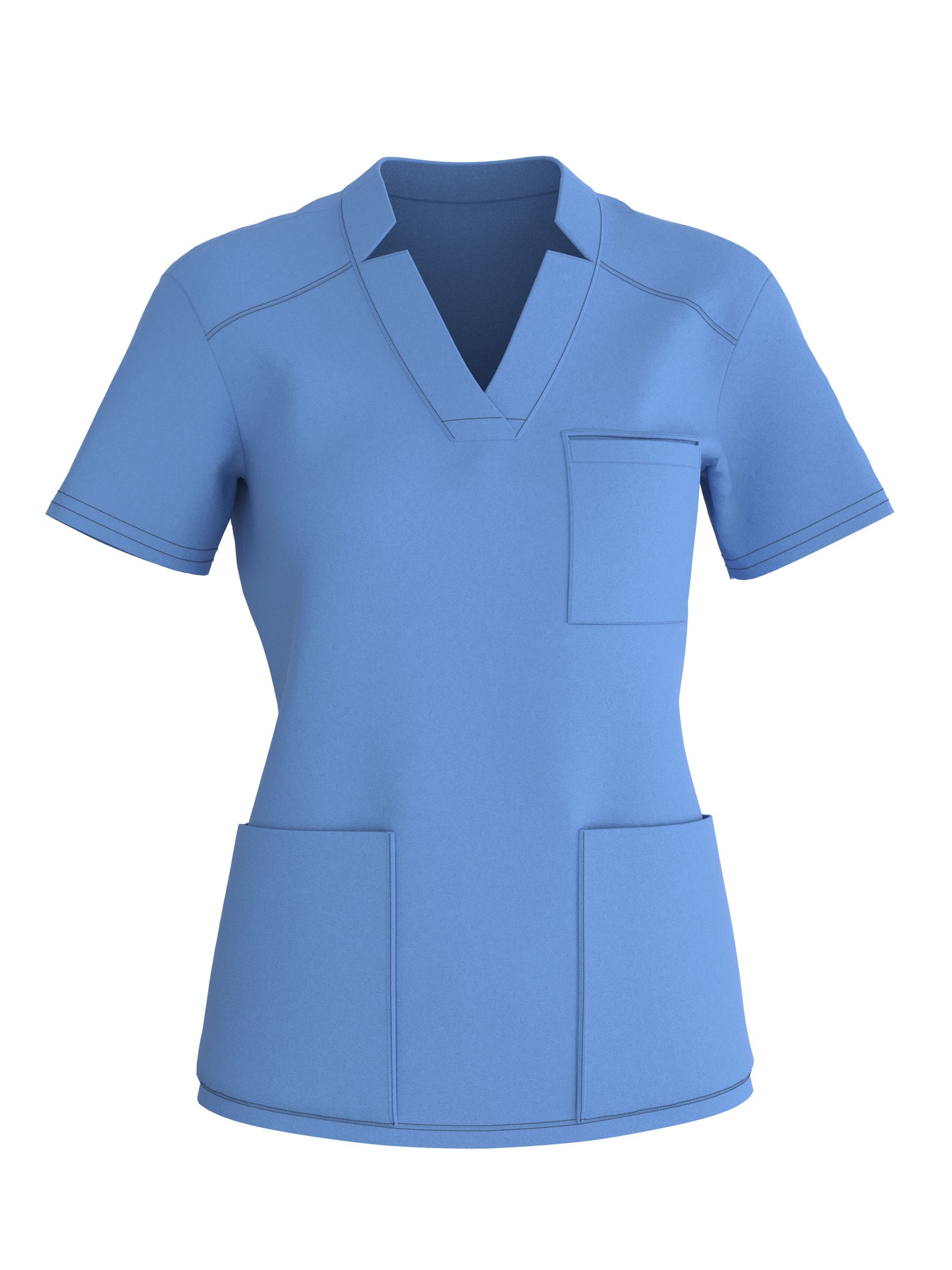 Apres Scrubs - Women's Modern Notch Neck Scrub Top Style 4