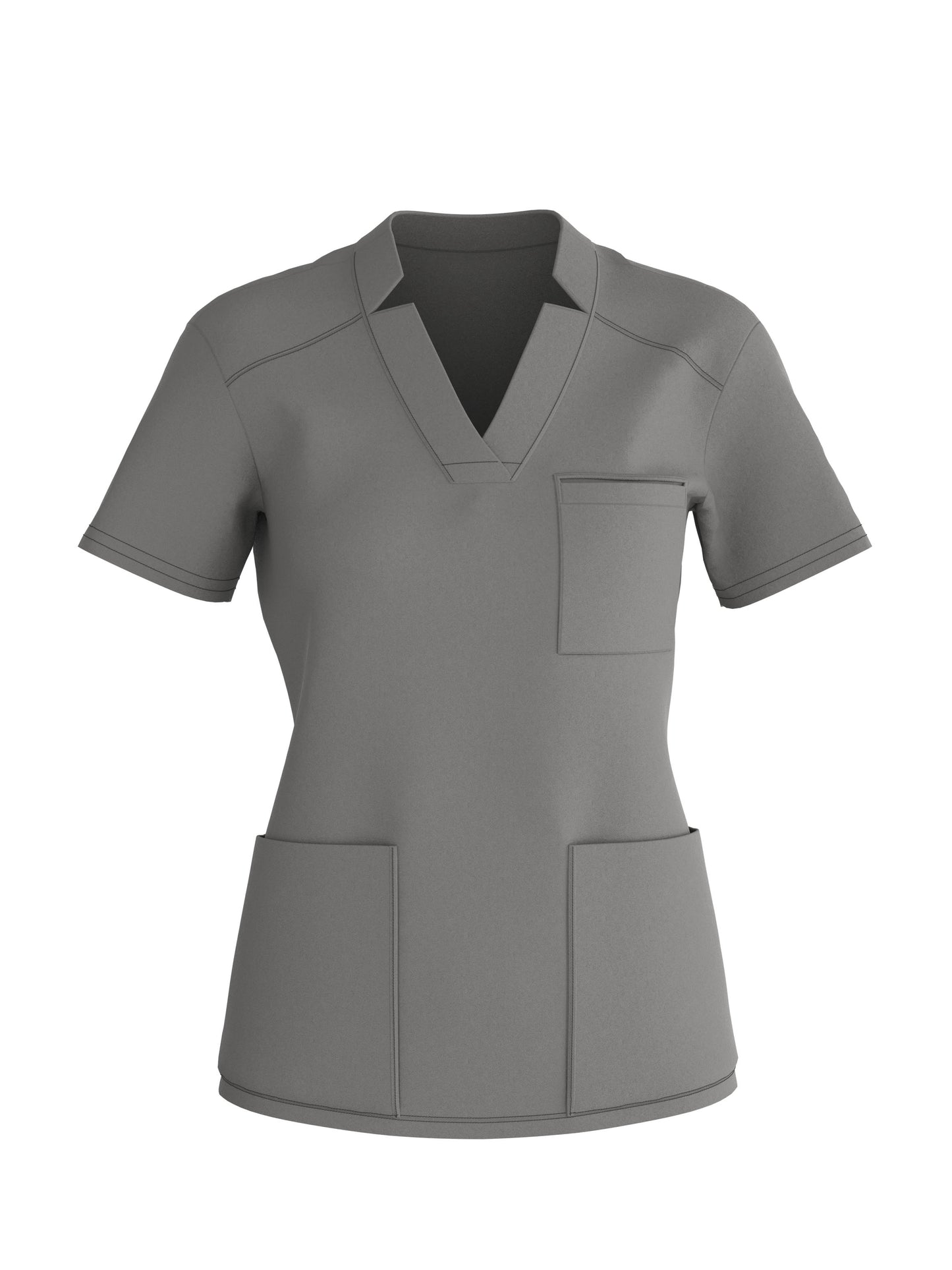 Apres Scrubs - Women's Modern Notch Neck Scrub Top Style 4